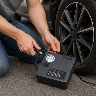 Gonfleur pneu voiture Alimentation 12V