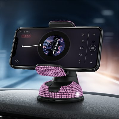 support-téléphone-voiture-couleur-rose