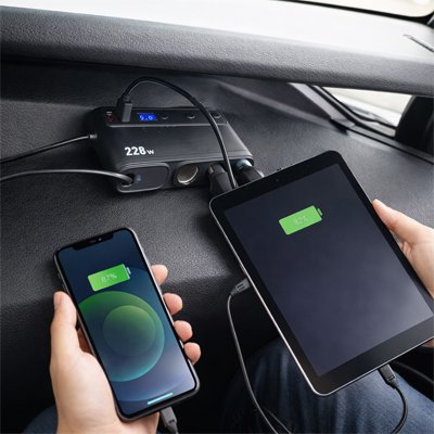 adaptateur-allume-cigare-prise-écran-LCD-intégré