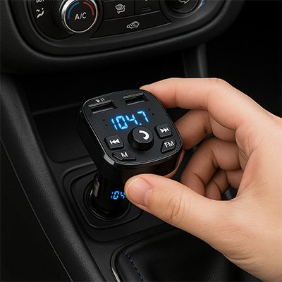 Allume cigare bluetooth affiche la tension du véhicule