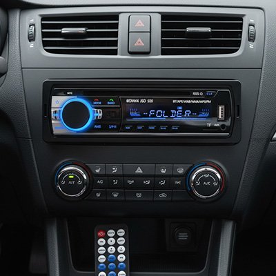Autoradio bluetooth Affichage numérique bleu