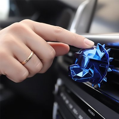 Diffuseur parfum voiture bleu