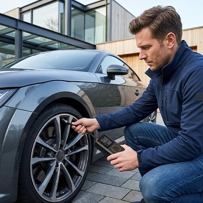 Gonfleur pneu voiture Adaptateurs multiples inclus
