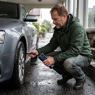 Gonfleur pneu voiture lampe de poche LED intégrée