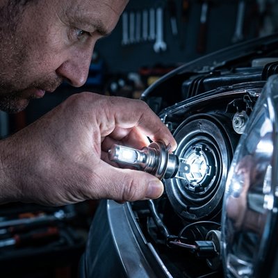 Led ampoule voiture éclairage puissant de type blanc froid