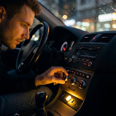 Led voiture jaune