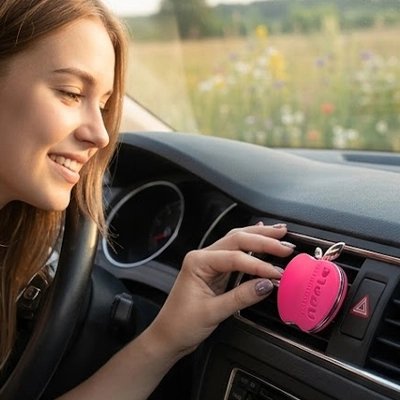 Sent bon voiture couleur rose