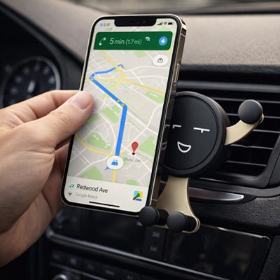 Support de téléphone voiture doré