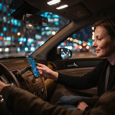 Support de téléphone voiture Fixation par pince sur grille d'aération