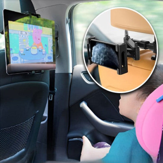 Kolasels Support Tablette Voiture Porte Gobelet Bras Télescopique Métal - Compatible IPad & IPhone