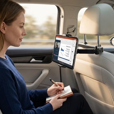 Support tablette voiture Fixation sur appui-tête 