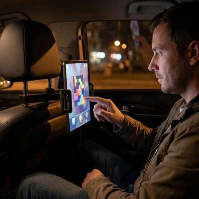 Support tablette voiture Position arrière optimale