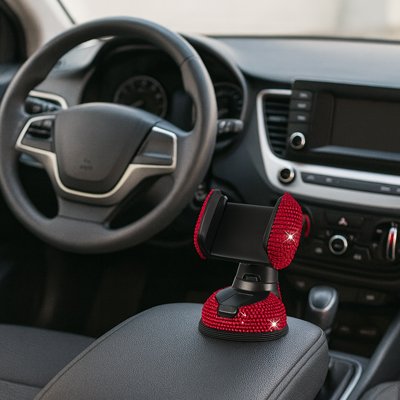 support-téléphone-voiture-couleur-rouge