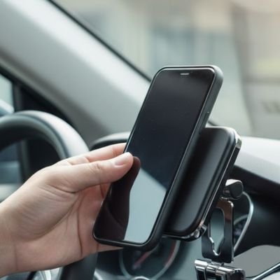 Support telephone voiture magnetique Fixation adhésive renforcée