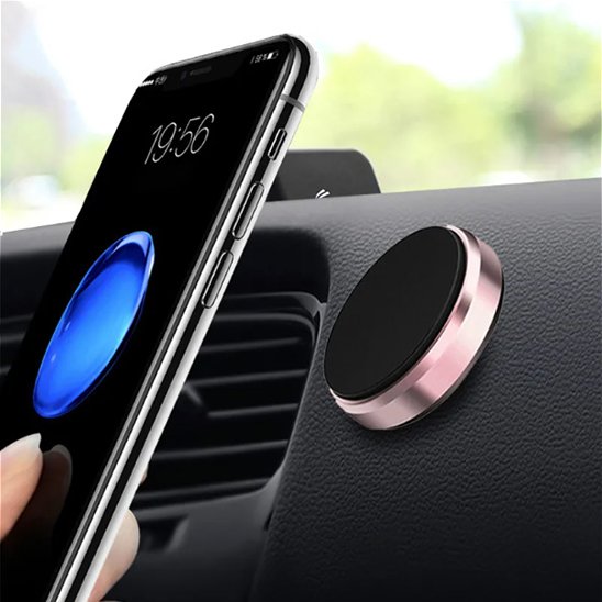 Support téléphone voiture magnétique rose