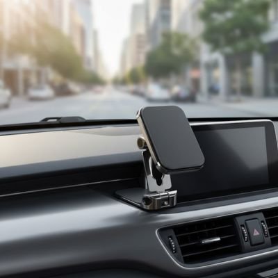 Support telephone voiture magnetique Socle pivotant ajustable